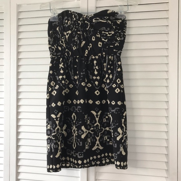 TWELFTH STREET By Cynthia Vincent Black Ikat Dress Size 2 - Picture 1 of 5